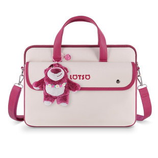 迪士尼笔记本电脑包14寸手提适用苹果macbook air13.6联想小新pro16华为matebook惠普thinkpad15.6通勤女款15