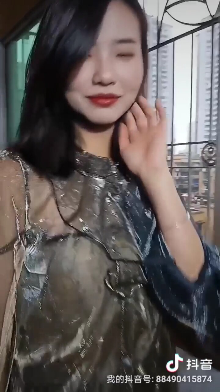 抖音网红同款性感透视网纱长袖2024新款时尚气质连衣裙女夏季韩版