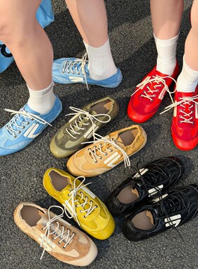 2026春季新款真牛皮德训鞋软底透气阿甘鞋时尚休闲鞋舒适百搭女鞋