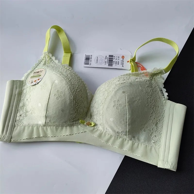 安芝娜 小胸A加厚棉超聚拢蕾丝文胸罩性感女调整型舒适内衣