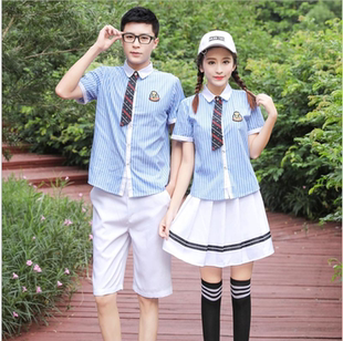 出租学院风英伦校服套装夏季高中初中学生班服男女毕业拍照jk制服