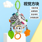 lalababy宝宝手抓玩偶多功能哄娃推车挂件吊挂安抚视觉方块玩具