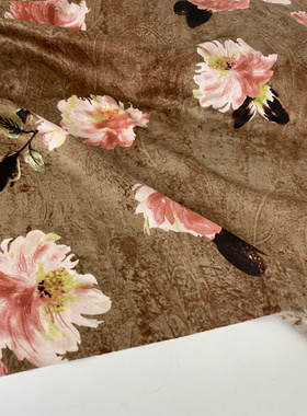 A169春夏季优质印花不透雪纺布头柔软垂坠透气连衣裙上衣旗袍布料