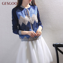 时尚 薄款 外套女2019流行新款 春秋短款 潮棒球服拼接蕾丝休闲夹克衫