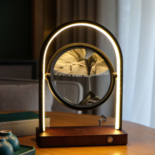 床头灯流沙画沙漏轻奢简约结婚创意礼品客厅卧室充电台灯氛围夜灯