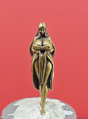 黄铜 美少女艾琳丰满长腿大胸长裙美女模型1/43比例微缩白模雕像