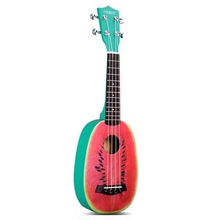 彩色卡通西瓜乌克丽丽ukulele夏威夷四弦小吉他菠萝尤克里里21寸