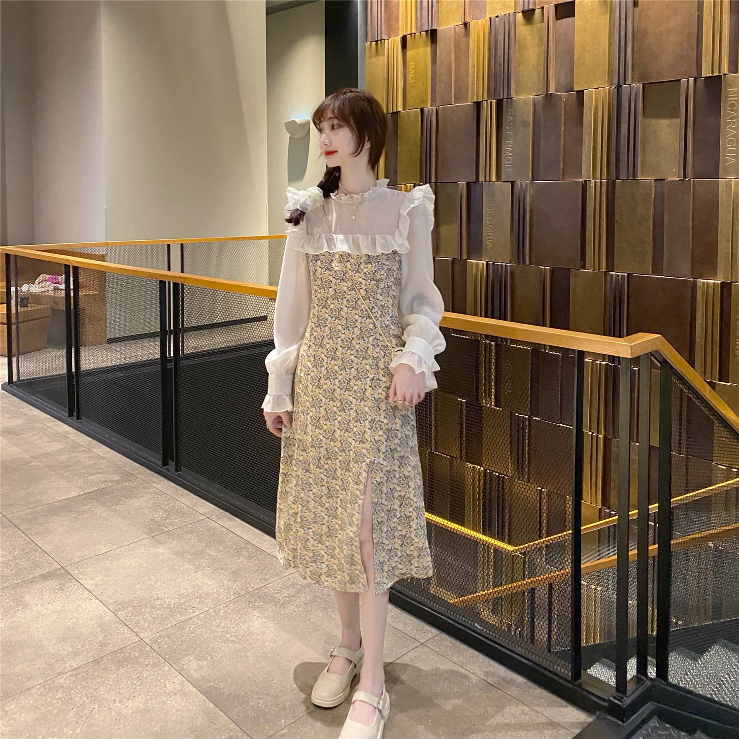 Real price tender style western style age reducing Dress Chiffon Skirt