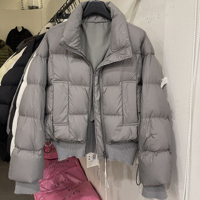 韩版立领短款羽绒服小个子外套女