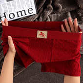 本命年马上转运青少年平角短裤 中腰舒适透气四角裤 衩纯棉男士 内裤