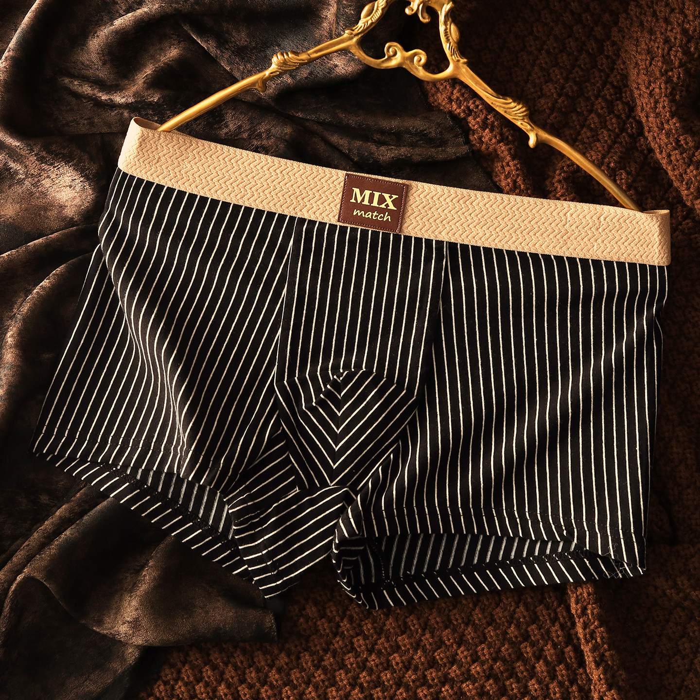 新款纯棉男士内裤男生透气条纹平角裤男款短裤男式潮流四角底裤头,女士内衣/男士内衣/家居服,男平角内裤,淘宝优惠券,粉丝福利购,淘宝优惠卷