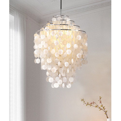 奶油法式贝壳餐厅吊灯