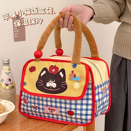 保温饭盒袋便携大容量上班族学生手提包保温加厚铝箔午餐盒便当包