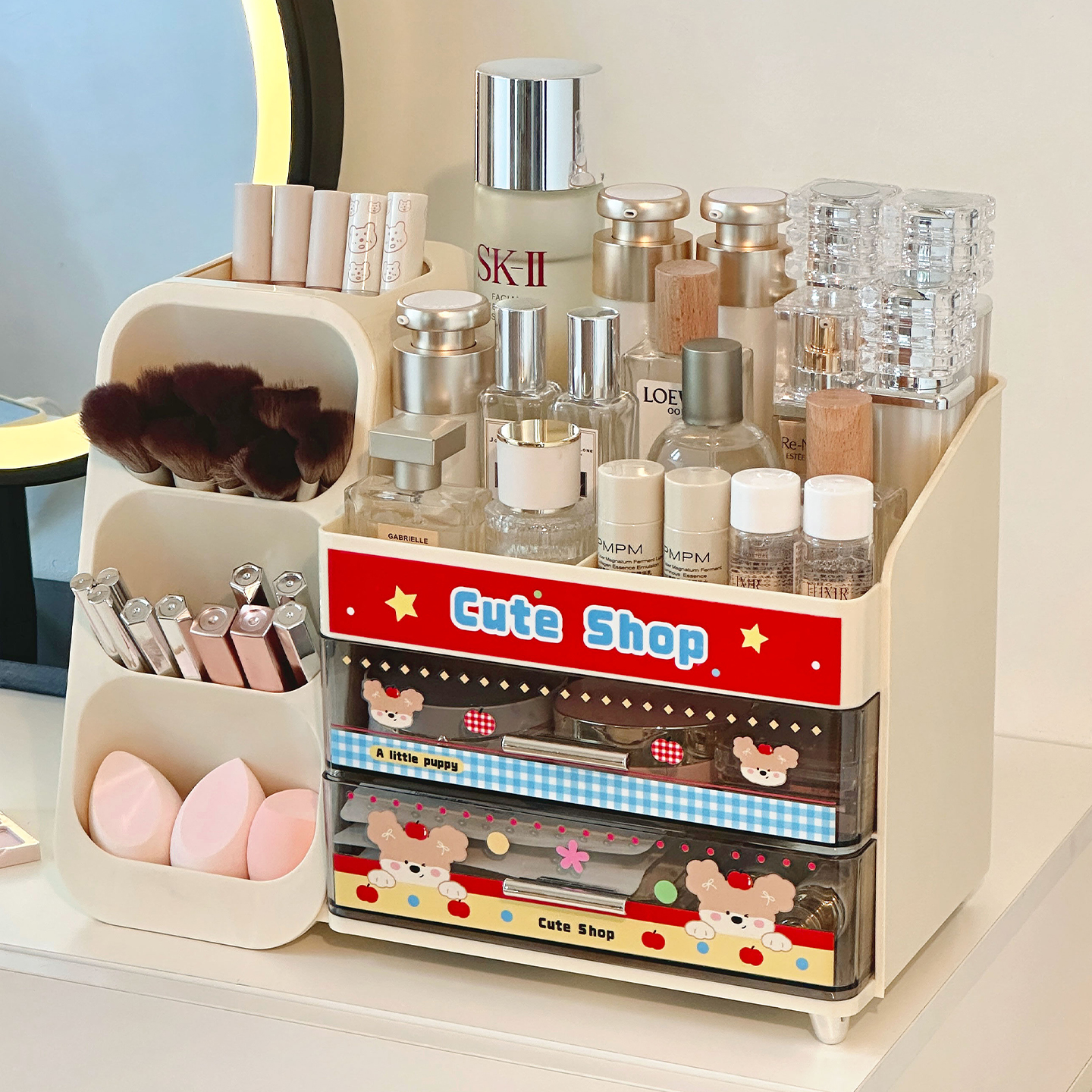 化妆品收纳盒桌面高级感轻奢