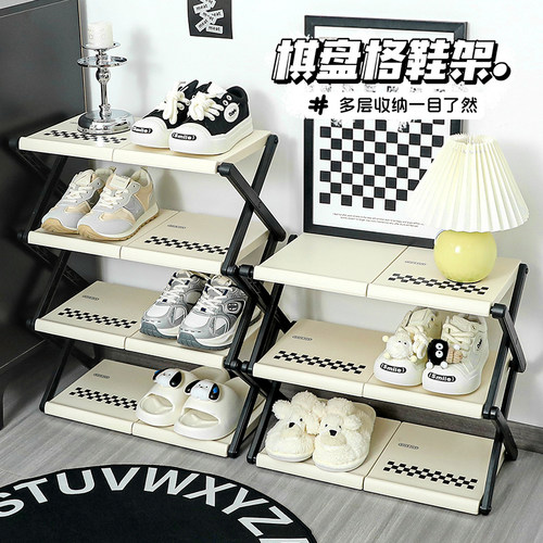 折叠鞋架简易免安装多分隔层鞋柜
