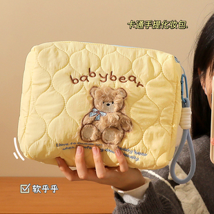 化妆包女大容量便携式外出小巧轻便随身收纳包可爱旅行手提洗漱包