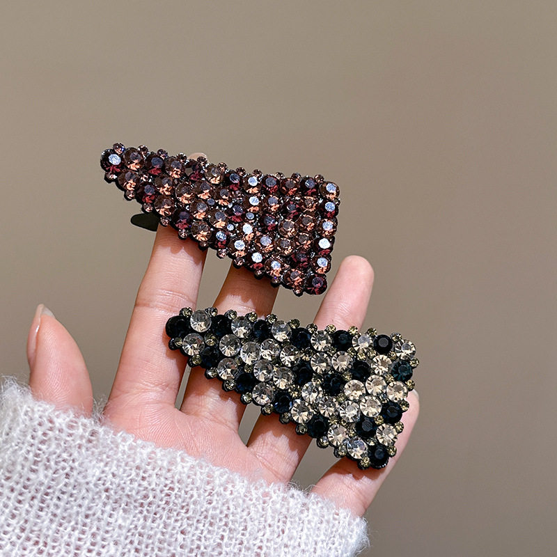 韩国东大门满钻轻奢发夹个性三角形边夹高级感彩色钻拼色碎发bb夹,饰品/流行首饰/时尚饰品新,民族风发饰,淘宝优惠券,粉丝福利购,淘宝优惠卷