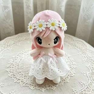 仅娃衣/野有上秋挂件玩偶小yuy天使恶魔小玉娃衣棉白粉蝴蝶结裙
