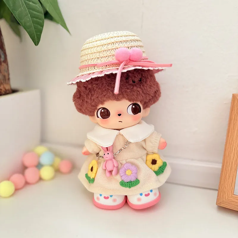 仅娃衣】毛绒挂件DIMOO搪胶衣服布鲁托娃衣奶杏花朵裙套装可爱萌