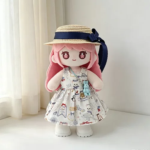 不含娃】22CM奶油缎缎暖暖衣服ML航海企鹅裙可爱卡通裙蓝丝带草帽