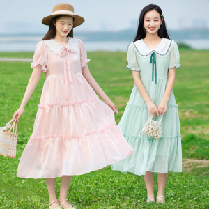 初中生连衣裙夏季2024新款公主长裙生日礼服15岁女孩少女大童裙子