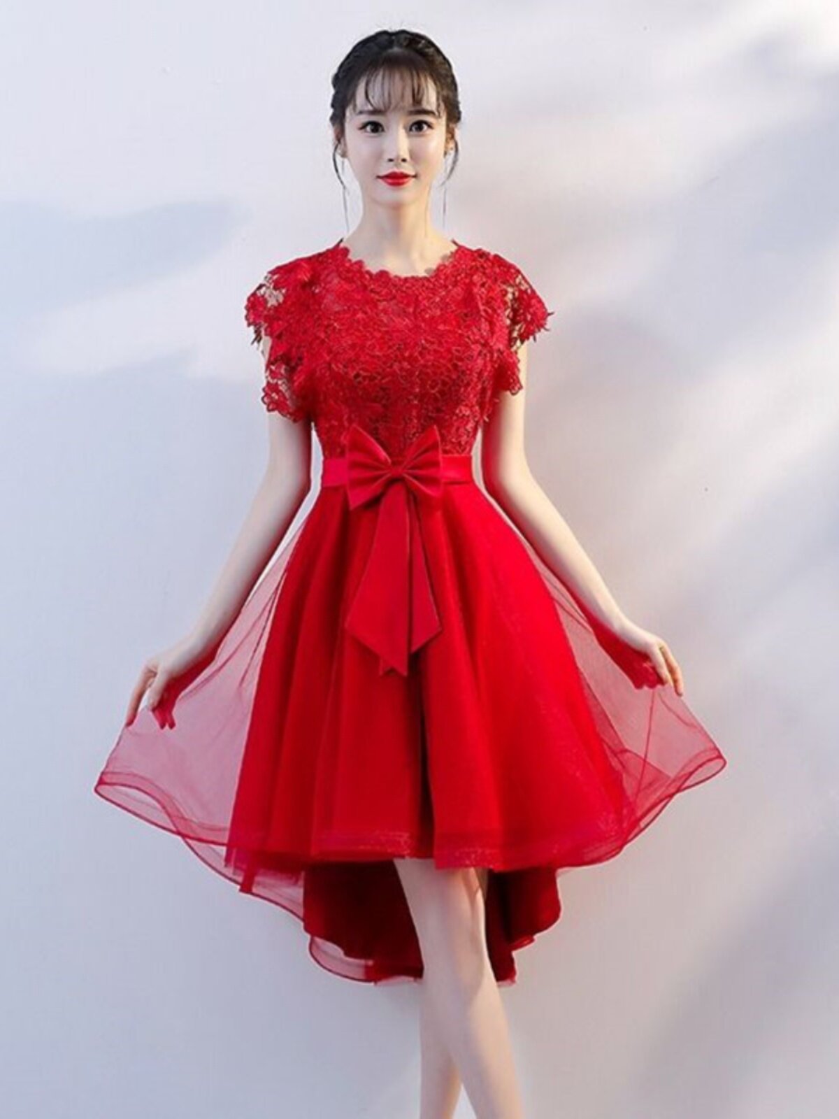 小晚礼服裙女2026夏季新款宴会生日派对连衣裙毕业短款伴娘服显瘦