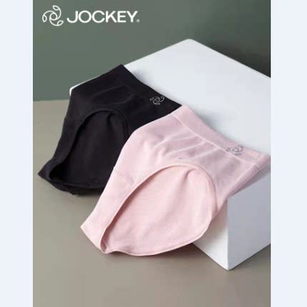 JOCKEY国际品牌正品内裤女薄款裤衩纯棉档底性感中腰三角裤2条装
