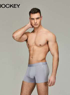 2条装JOCKEY内裤男品牌旗舰店男士平角内裤高密度面料男四角裤