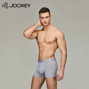 2条装JOCKEY内裤男品牌旗舰店男士平角内裤高密度面料男四角裤
