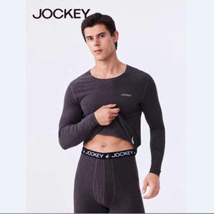 JOCKEY国际品牌正品情侣保暖内衣套装磨毛圆领打底男女秋衣秋裤