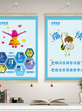 宣泄室释放压力发泄无罪心理健康指导中心宣传画挂画装饰画GZX65