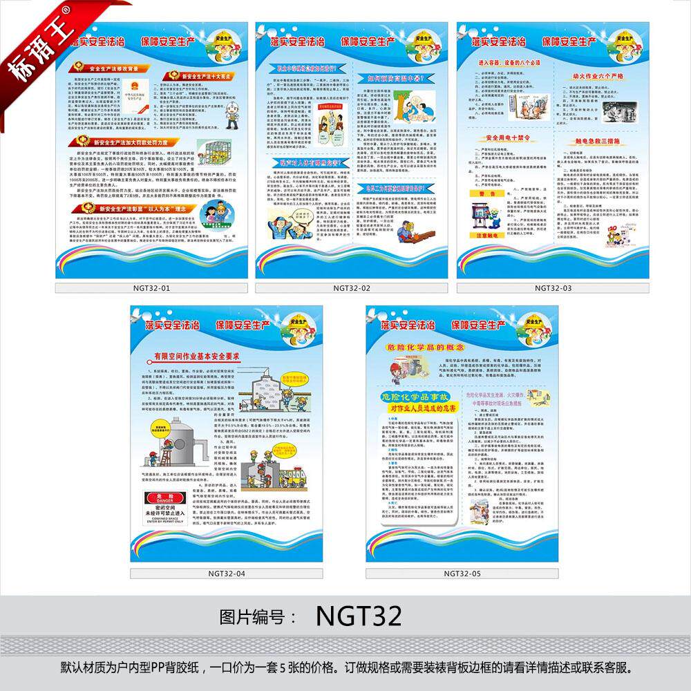 套图宣传栏挂图贴画海报安全保障落实安全安全法治生产生产ngt32