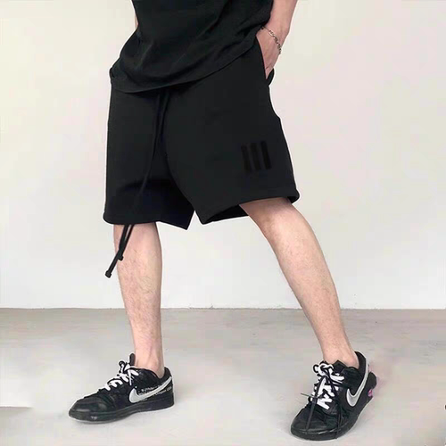 ESSENTIALS ZONE休闲宽松运动短裤高街抽绳三条杠男FOG复线五分裤