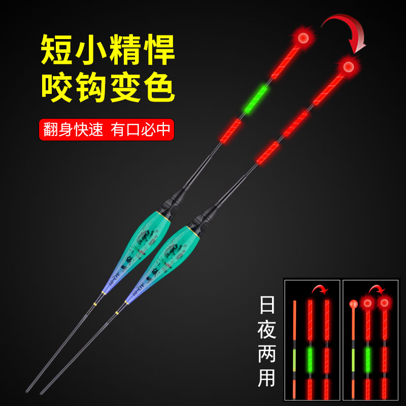 纳米浅水鲫鱼漂咬钩变色夜光漂