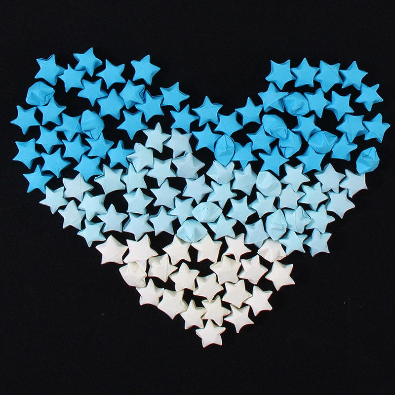 纸五角星成品幸运星折好的许愿星瓶叠星星纸送男朋友女友生日礼物