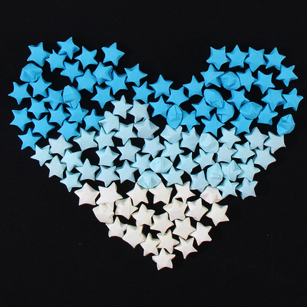 Paper Five-Pointed Star Finished Product, Lucky Star, Folded Wishing Star, Bottle of Stacked Stars, Paper Stars, Gift for Boyfriend or Girlfriend's Birthday
