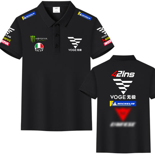 冰丝棉POLO衫短袖t恤无极机车摩托车厂队MotoGP骑行车队赛服翻领