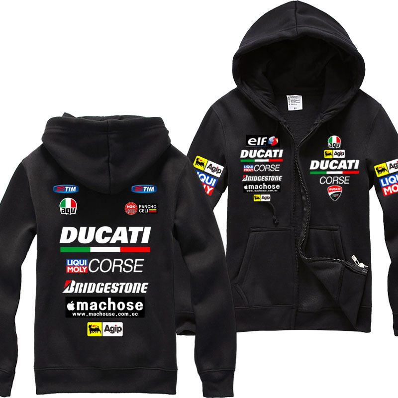 加绒拉链卫衣男MOTOGP厂队杜卡迪机车摩托赛车队服休闲宽松外套