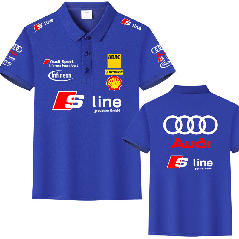 AUDI INFINEON TEAM JOEST T-SHIRT POLO SHIRT RACING SUIT MENS SHORT SLEEVE