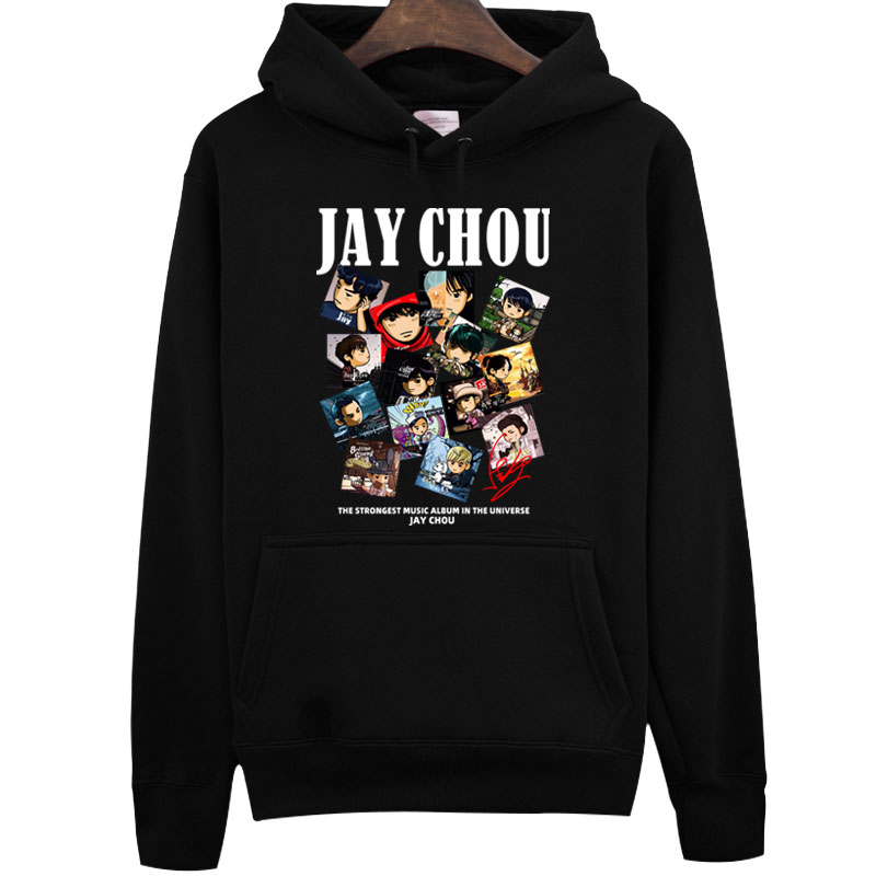 加绒套头连帽卫衣jay周杰伦演唱会周边男女同款专辑粉丝应援衣服