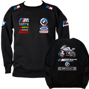加绒圆领卫衣BMW宝马MPOWER部门性能摩托RR赛车服训练外套休闲服