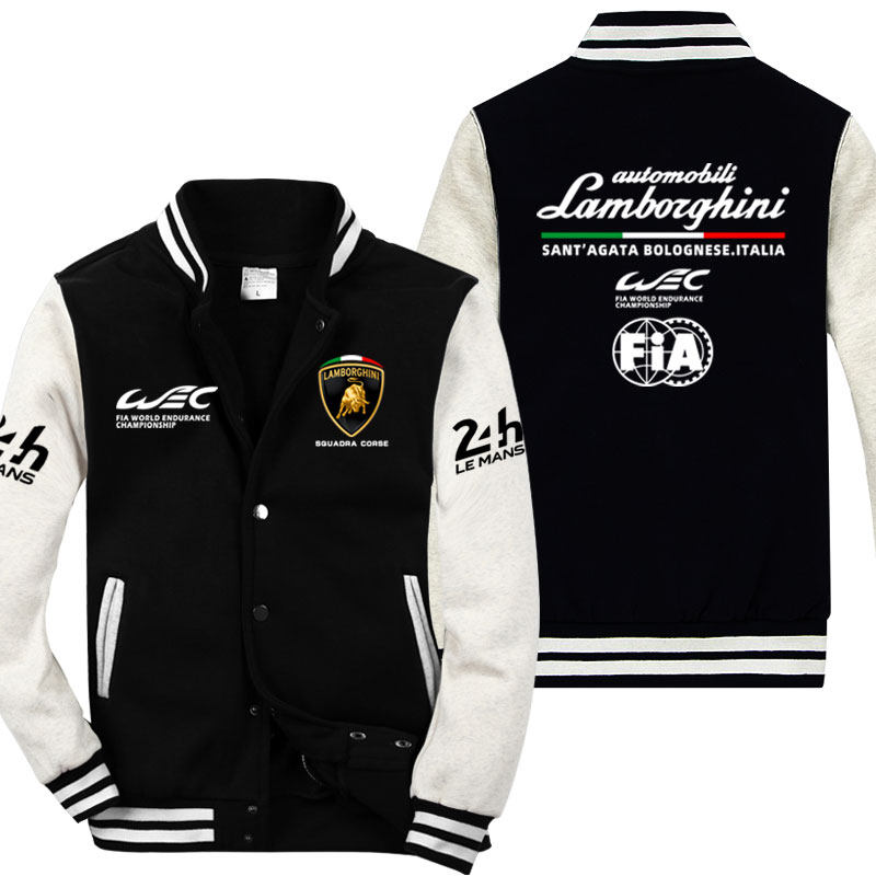 新款加绒棒球服男保时捷GT车队兰博基尼训练服赛车服休闲服外套