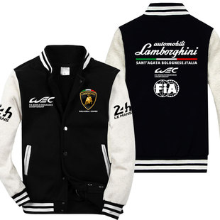 新款加绒棒球服男保时捷GT车队兰博基尼训练服赛车服休闲服外套