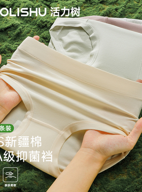活力树纯棉高腰内裤女士10A抗菌裆亲肤透气三角裤女生2025新款