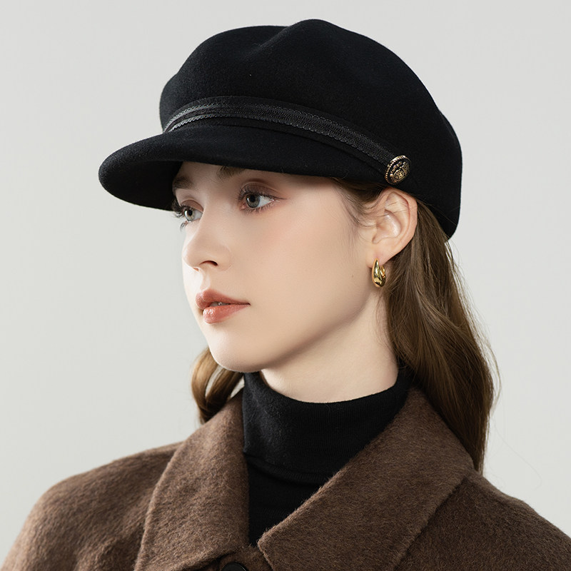 帽子女秋冬款羊毛八角帽时尚保暖鸭舌帽英伦百搭贝雷帽气质休闲,服饰配件/皮带/帽子/围巾,帽子,淘宝优惠券,粉丝福利购,淘宝优惠卷