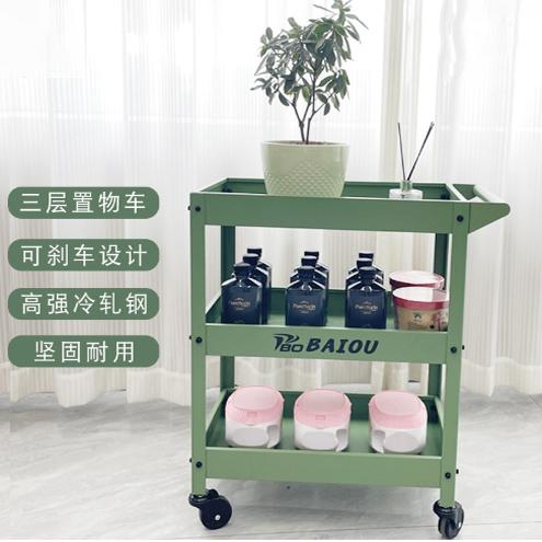 工业风小推车置物架移动滚轮画室客厅绿植收纳置物多层工具车加厚