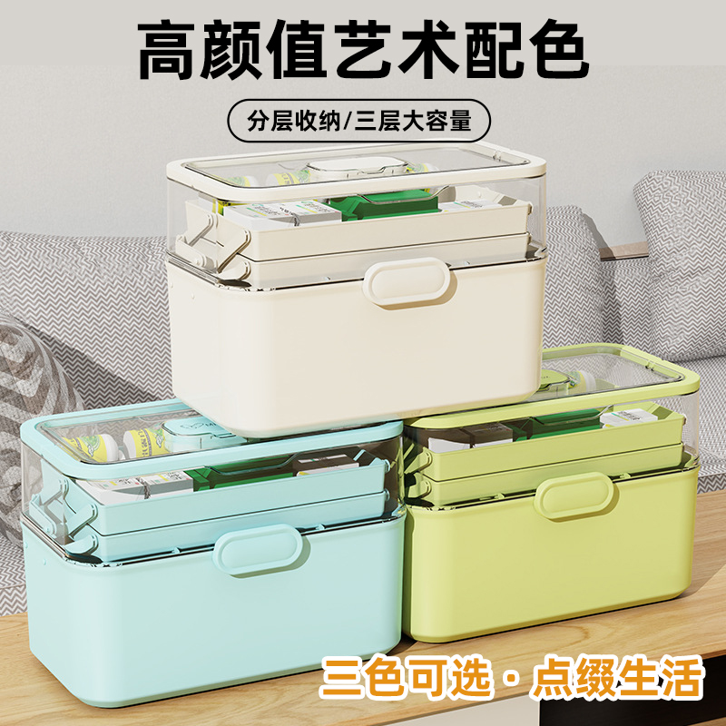 美术工具箱家用多功能画画工具万能物收纳折叠学生整理箱收纳盒