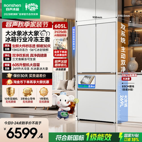 容声大冰象605冰箱行业冷冻王者
