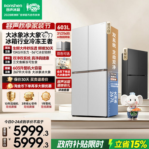 容声大冰象603冰箱行业冷冻王者