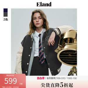 eland棒球服字母运动休闲